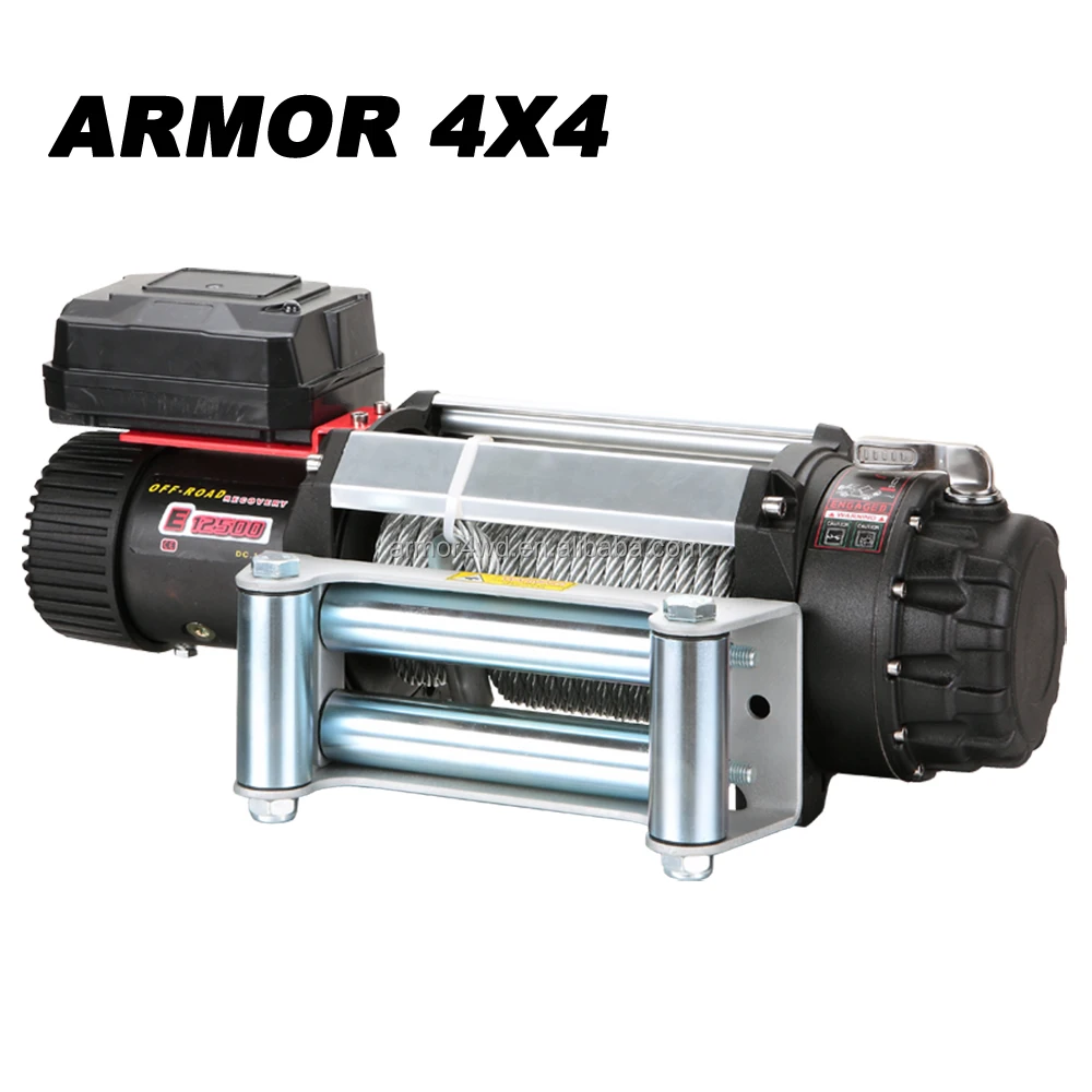 12500lbs power electric winch with wire rope