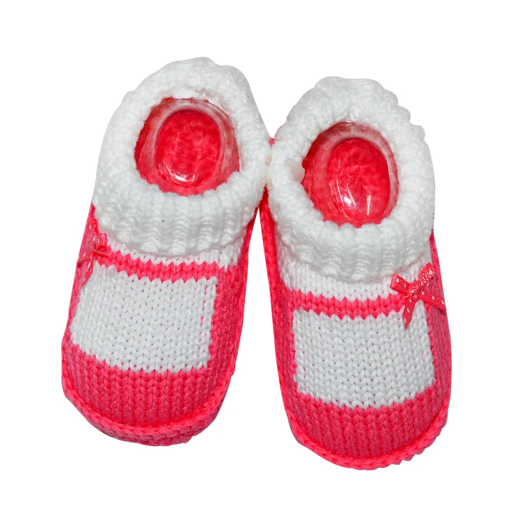 Handmade Knitted Baby Booties Crochet Acrylic Baby Shoes