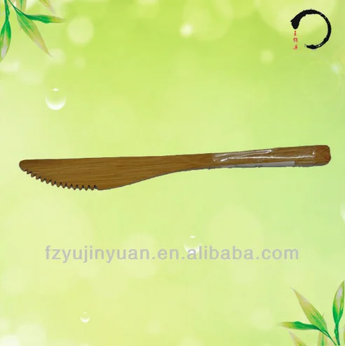 wholesale safe customize natural bamboo bulk wooden butter knives Yujinyuan knife with logo craft factory direct sale