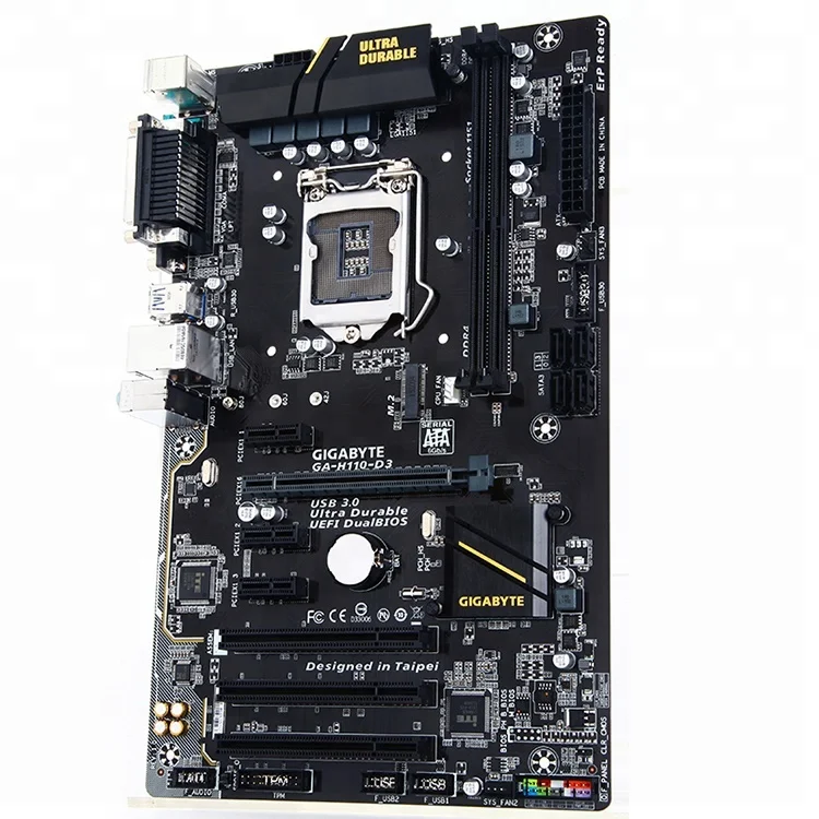 GIGABYTE оригинальный Intel GA-H110-D3 материнская плата для материнской платы ATX LGA1151 игровой Настольный ПК материнская плата Б/у