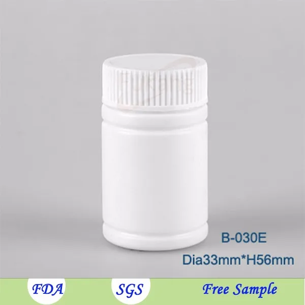 60ml Empty White HDPE Pharmacy Capsule/Pill Plastic Bottle Manufacture