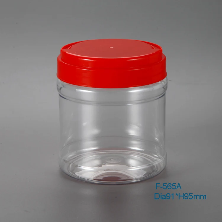 20oz Square Pet jar for Nuts Packaging, Food Grade 600ml plastic bottle