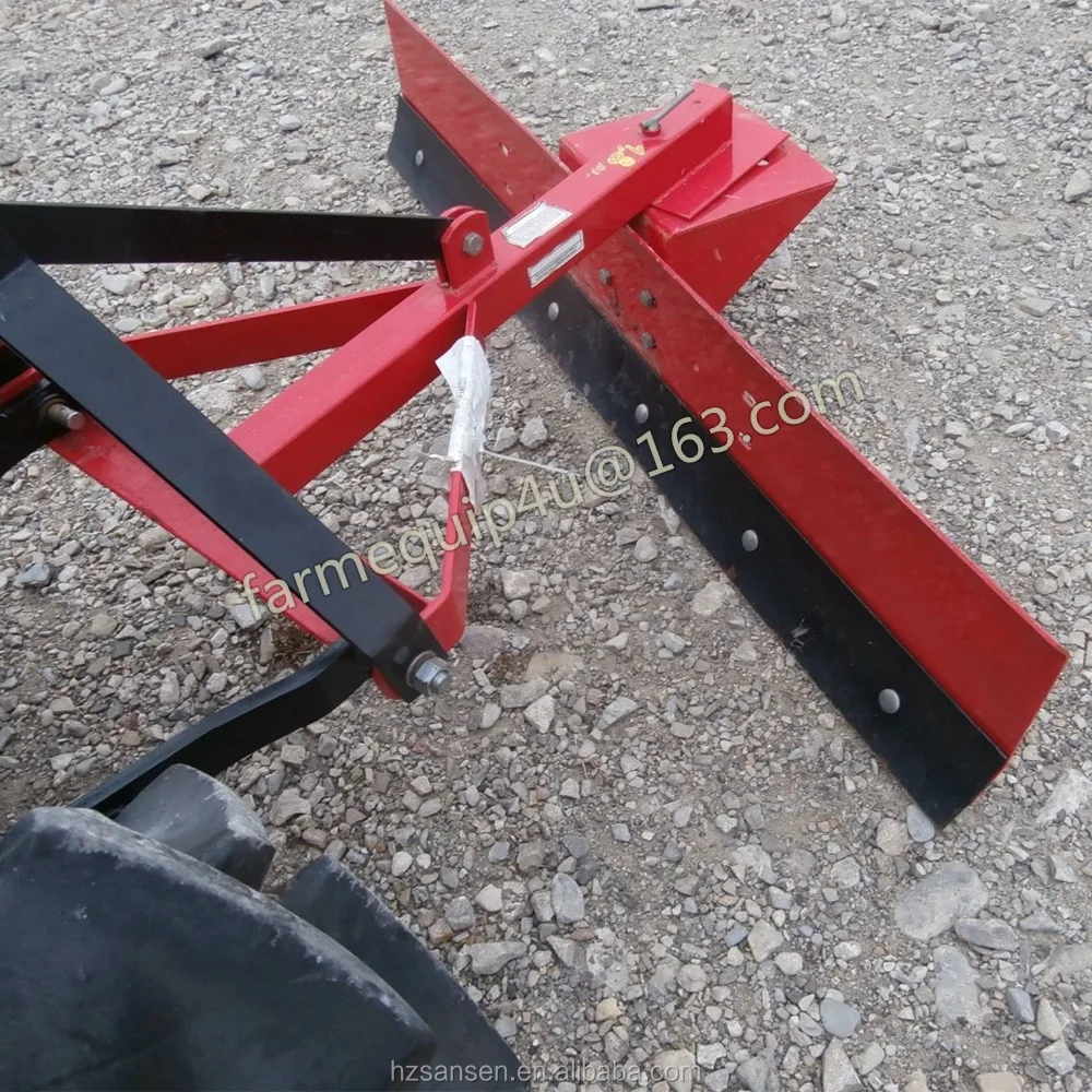 Tractor mounted three point hitch grader blade with CE; tractor rear pusher blade