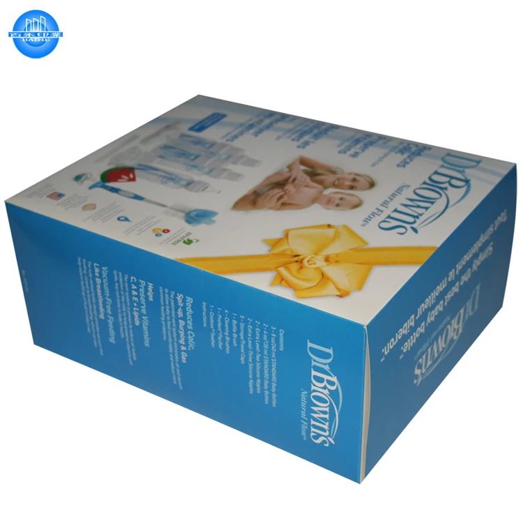 High Quality Custom Color Coated Paper Box Printing for Baby Gift Box Stamping Foil Household Products OEM Mothers Day Accept