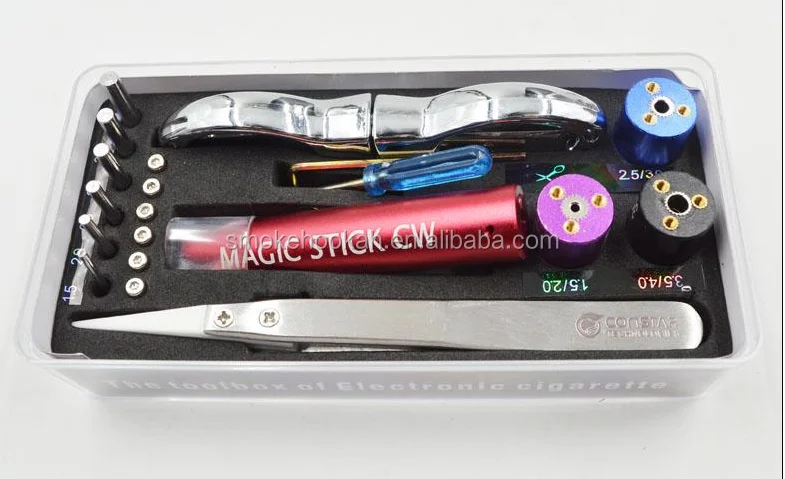 Wholesale Electronic Cigarette Accessories 6 in 1 wire coiling tool kit coil wick rba e cigarette