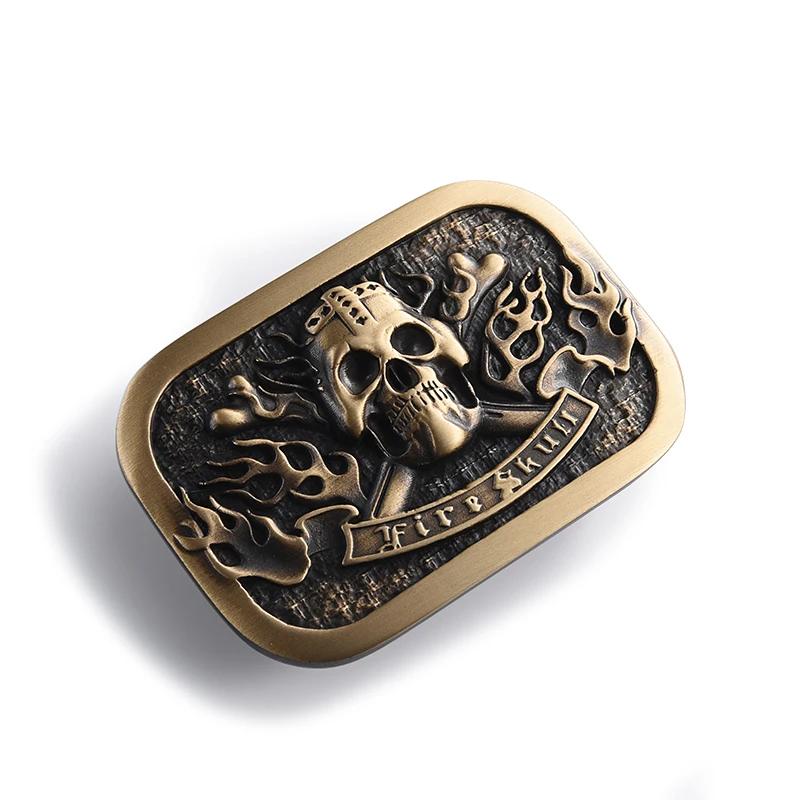 Модная металлическая пряжка с дизайном черепа под старину под заказ