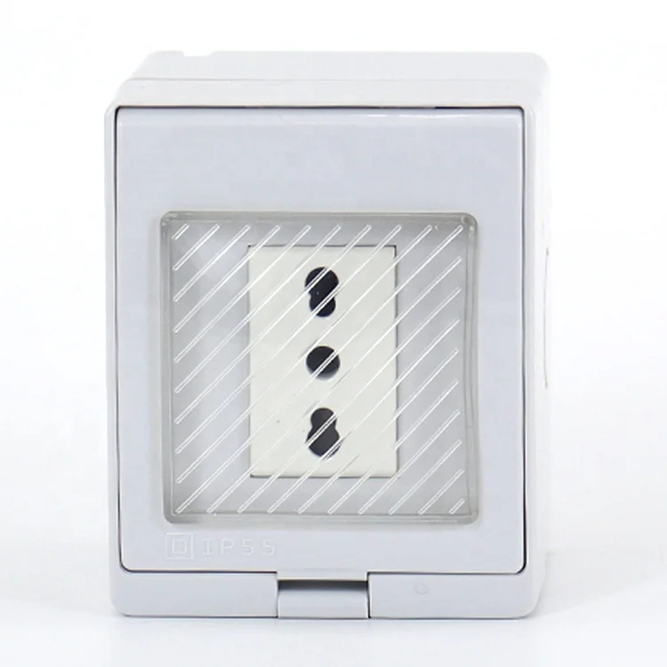 
IP55 Italy type waterproof wall socket and switch for outdoor 