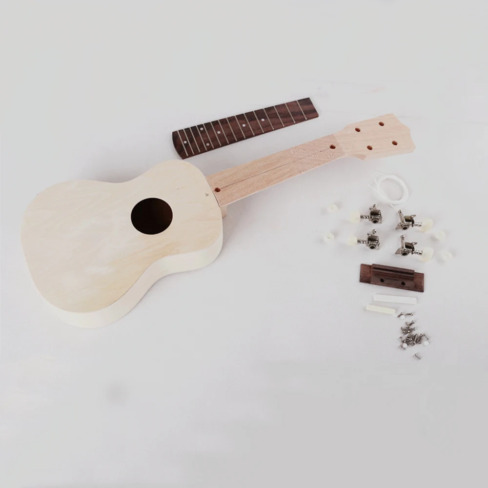 Wholesale 21 inch unfinished Ukulele Wooden DIY Kit for Kids