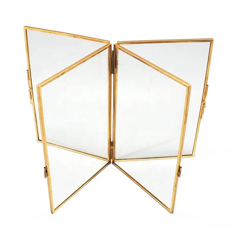 PF-1002 Two Sided Folding Glass Picture Photo Frames