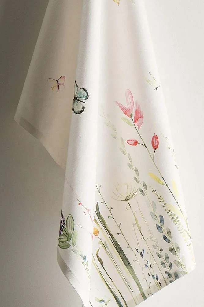 cheap kitchen hand towel/tea towel of silk screen printing cotton