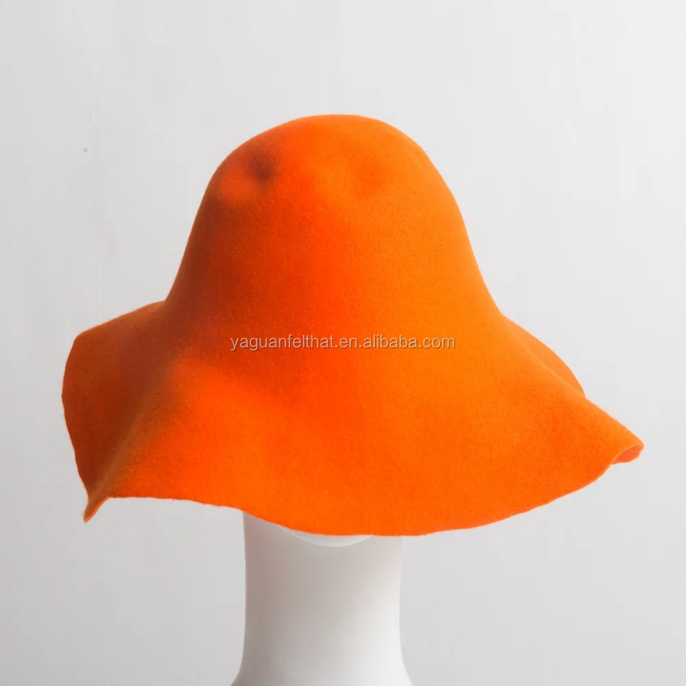 wool felt capeline, felt blocked hat bodies. floppy hat cones .hoods