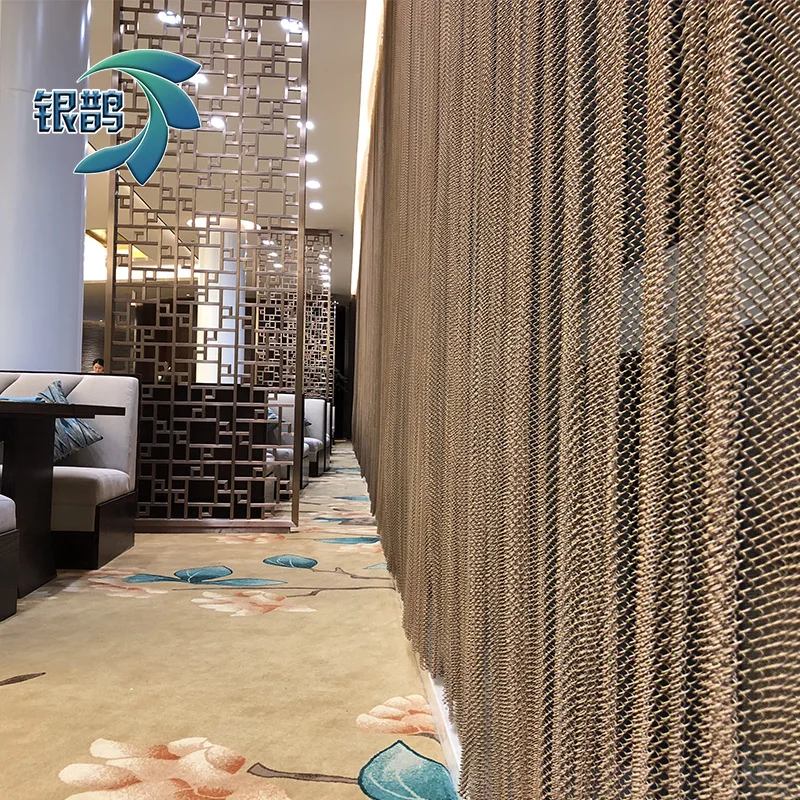 Decorative aluminium fashion metal coil drapery room divider 5mm hole