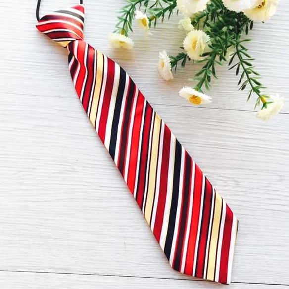 Wholesale ties widely use for kids customized stripe satin children and kids wedding charisma ties