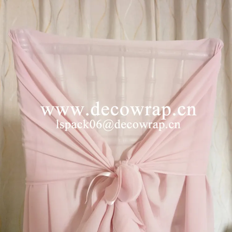 LONGSUN CC010-B Fancy chiffon curly willow chair sash for wedding