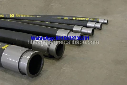 
China Steel Wire Braided Flexible Concrete Pump Rubber End Hose 