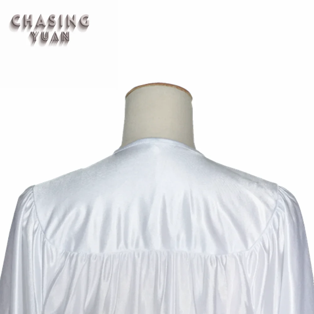 Shiny White Church Gown Choir Prayer Robe