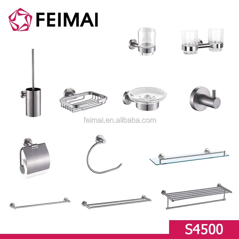 
Stainless Steel 304 Bathroom Hardware Sets for Hotel Usage 