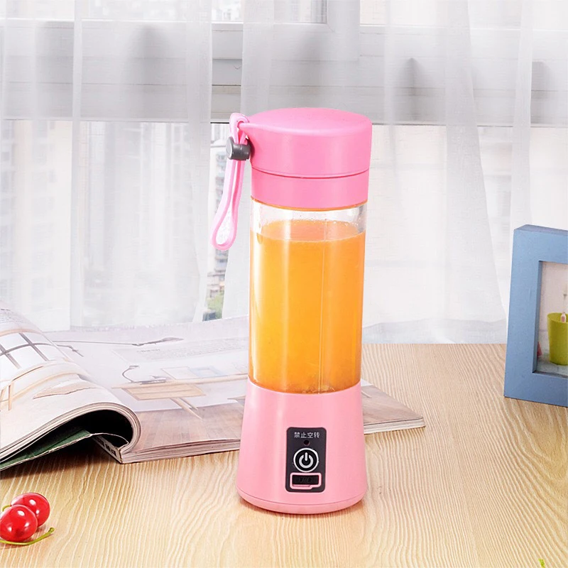 Home Rechargeable Student Travel Dormitory Fruit Small Fried Juicer Mini Electric 2-6 Leaf Juicer Machine With Usb Charger