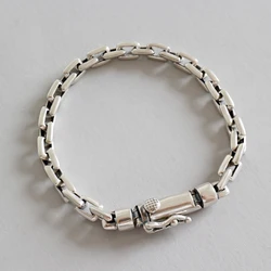 925 sterling silver personality retro old cross chain bracelet  jewelry