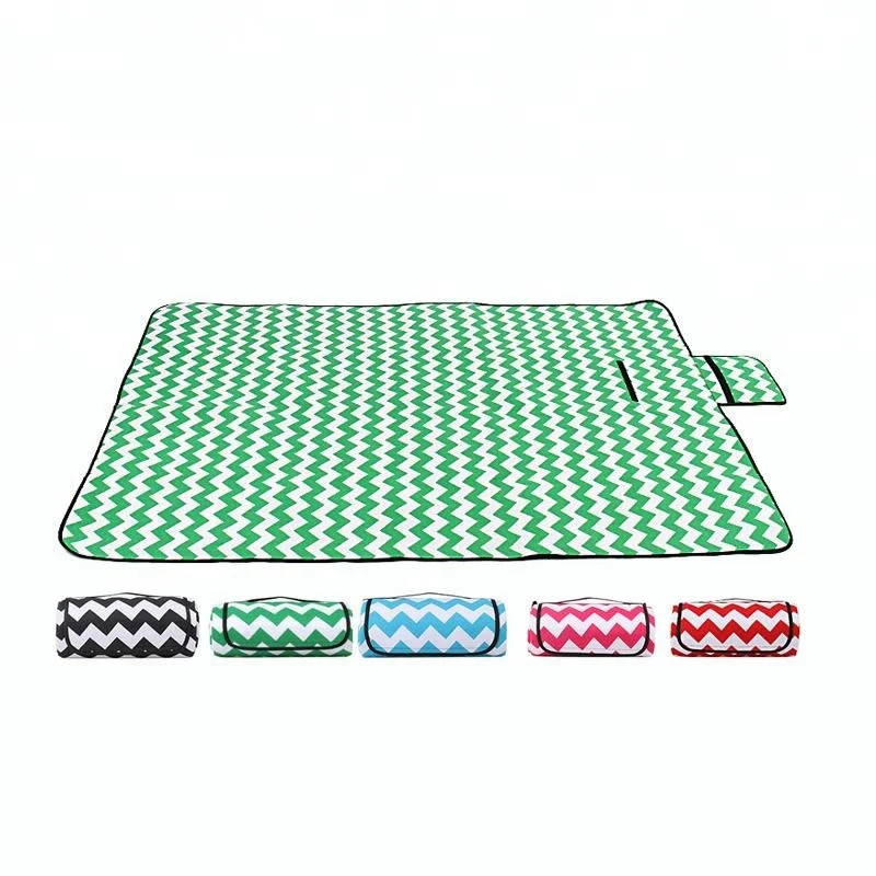 2019 New Foldable Canvas Beach Mat Sand Proof Custom Waterproof Picnic Blanket