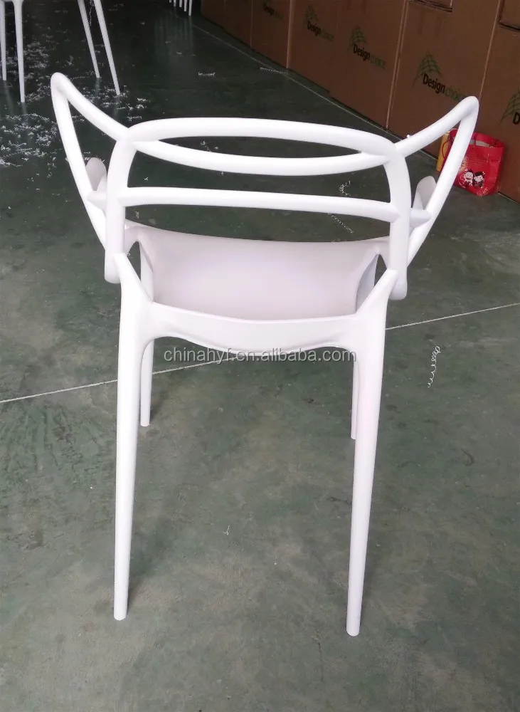 
White plastic chair for living room and outdoor garden PP-133A 