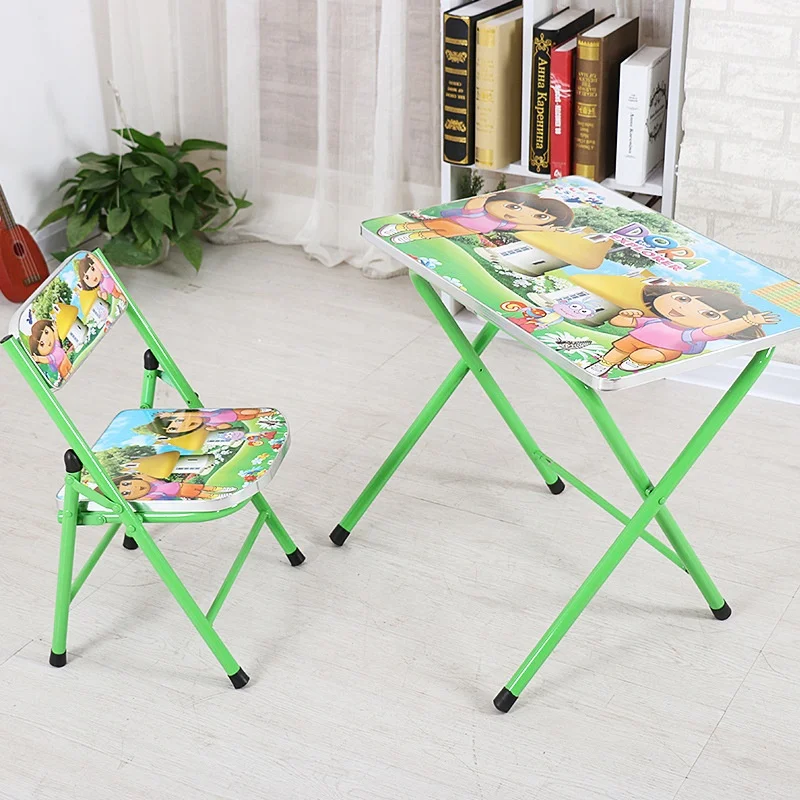 Детские стулья и складной стол для учебы, дешевая мебель, стол и стул