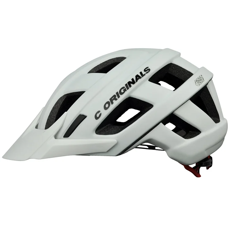 Latest design Matt White Color  High Quality MTB Enduro helmet with sun visor ZE