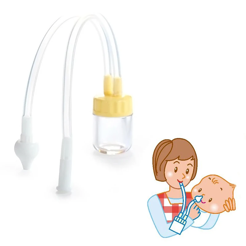New Born Baby Safety Nose Cleaner Vacuum Suction Nasal Aspirator Random Color