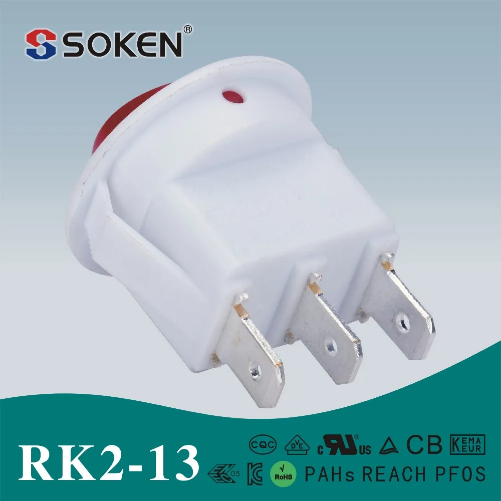 Rk2-13 RoHS UL мини электрический 12 В 24 В круглый клавишные переключатели t85 10a 250 В