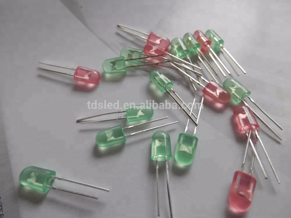 Diffused Green 5mm Oval Led diode 120 / 60 degree viewing angle