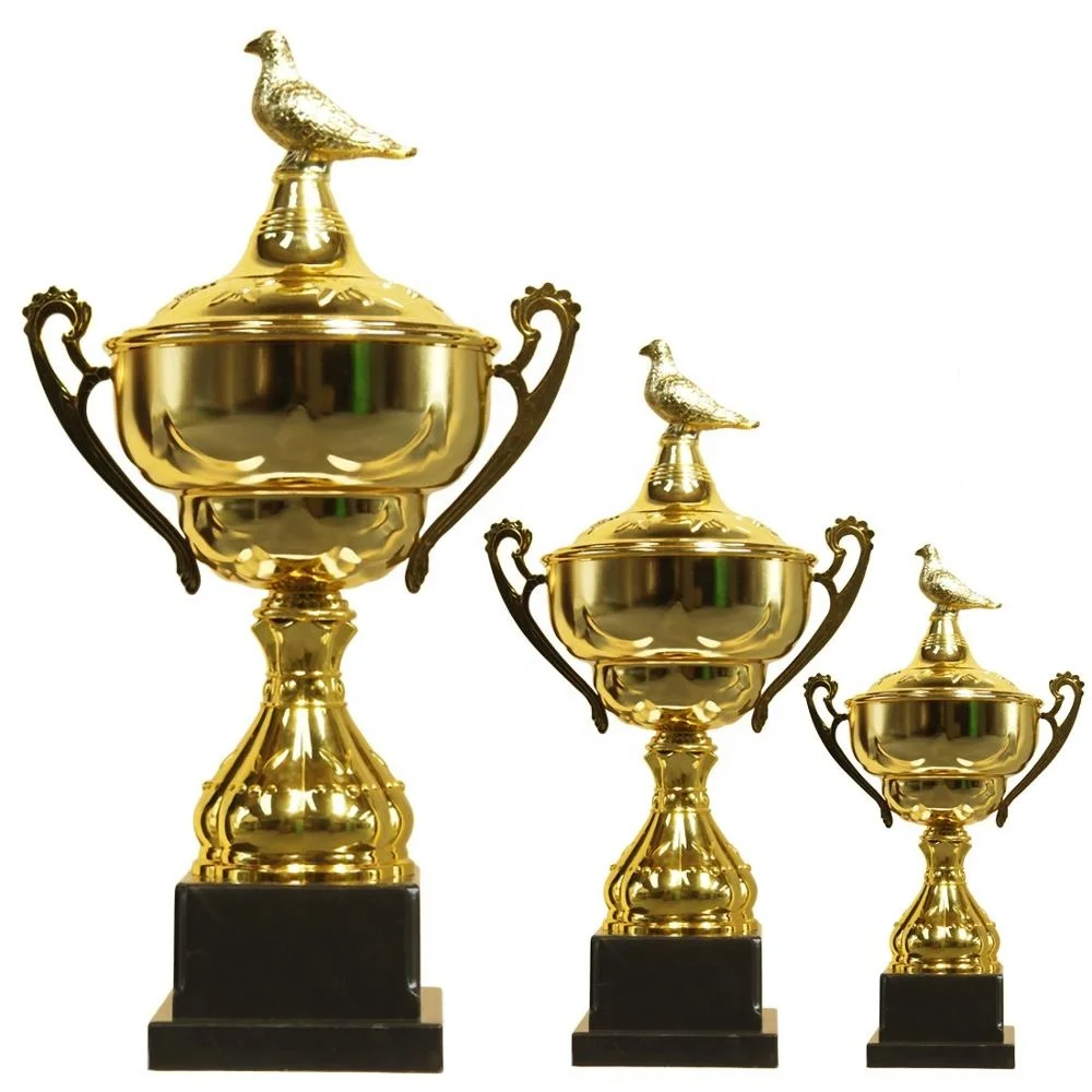 Gold Statues Metal Plate Trophy