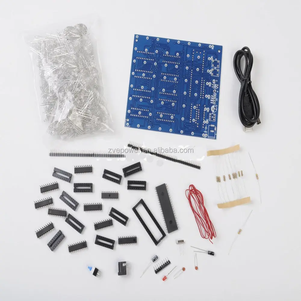 Новинка, набор для самостоятельной сборки 3D Light Square 8x8x8 LED Cube Blue / Red Ray