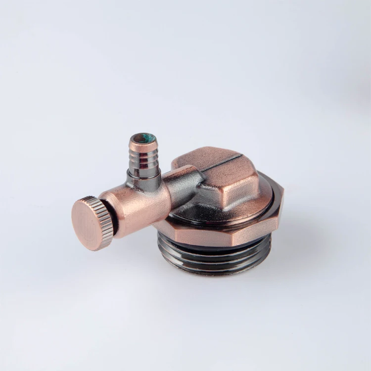 Made in China brass heating air vent drain plug for underfloor heating manifolds