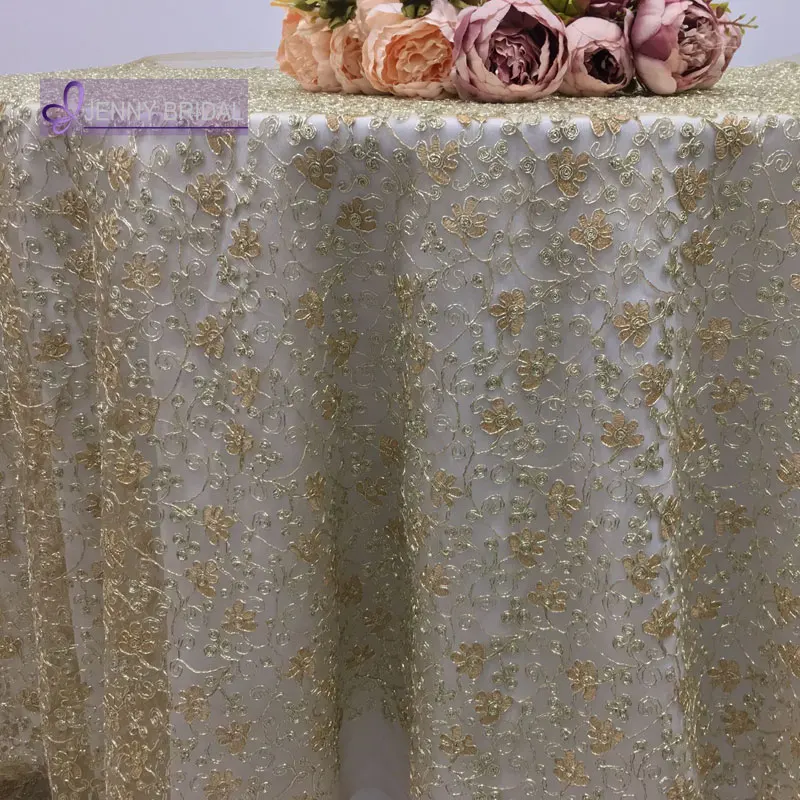 TC301A  fancy tablecloth biodegradable disposable tablecloth embroidery tablecloth