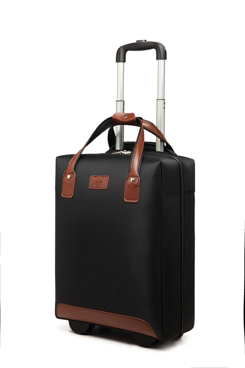 
Nylon and PU leather fabric spinner traveling outdoor suitcases luggage set for sale 