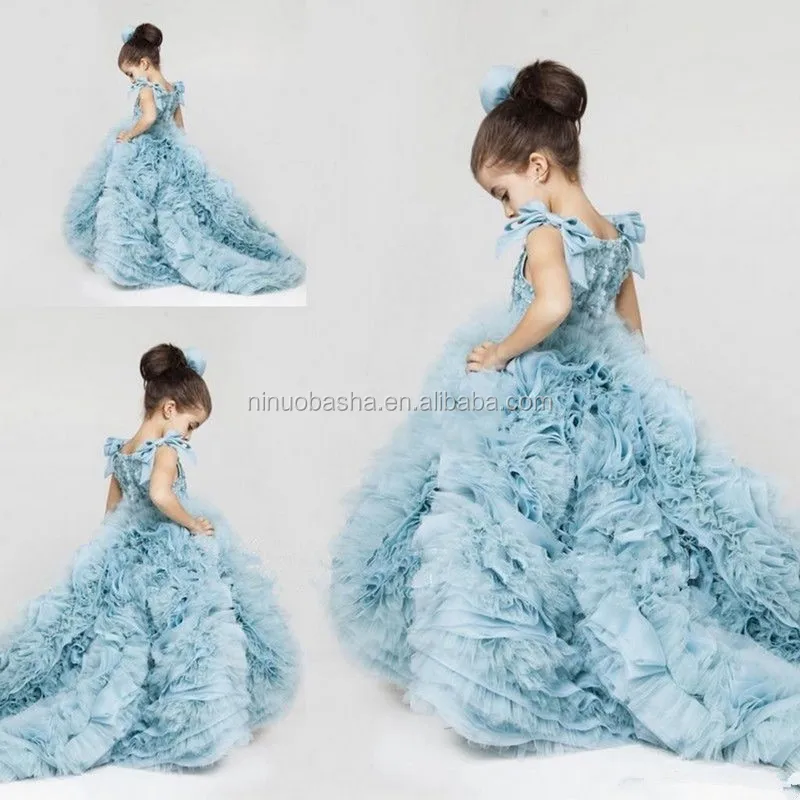 NW1145 Generous Wedding Party Formal Flower Girl Dresses Baby Pageant Gown Custom