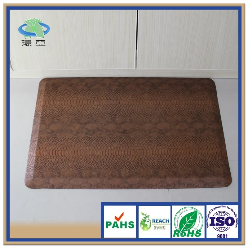 Пользовательский логотип 100% ПУ пена против усталости Комфортный коврик нескользящий кухонный пол водонепроницаемые домашние коврики