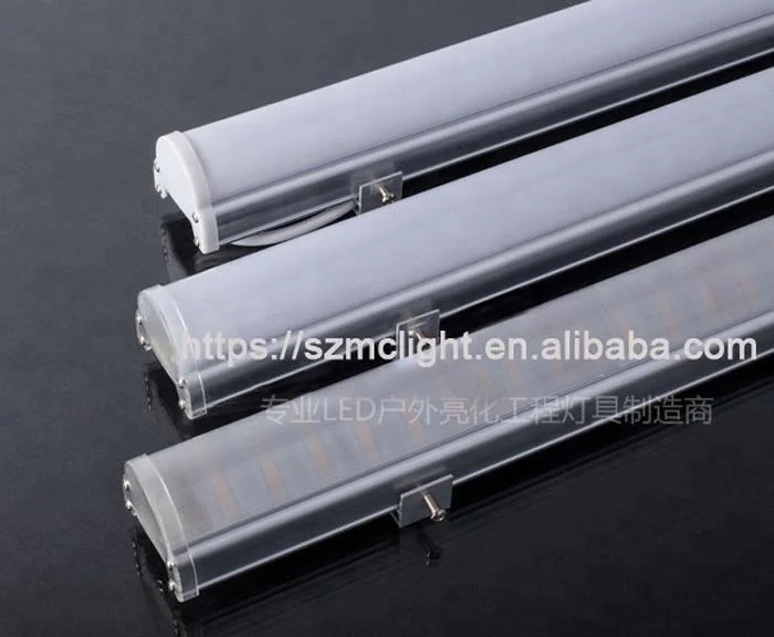 CE RoSH PC cover aluminum base dmx512 rgb strip led digital tube for building facade