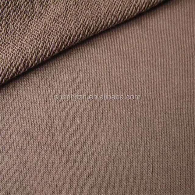 360gsm Cotton Terry Knitting 100%Cotton French Terry Hoodie Fabric Cotton Three Thread Terry Fabric