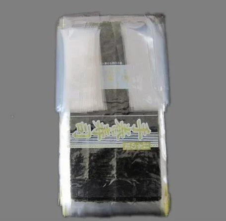 double wings temaki sushi roll plastic wrap film with half size