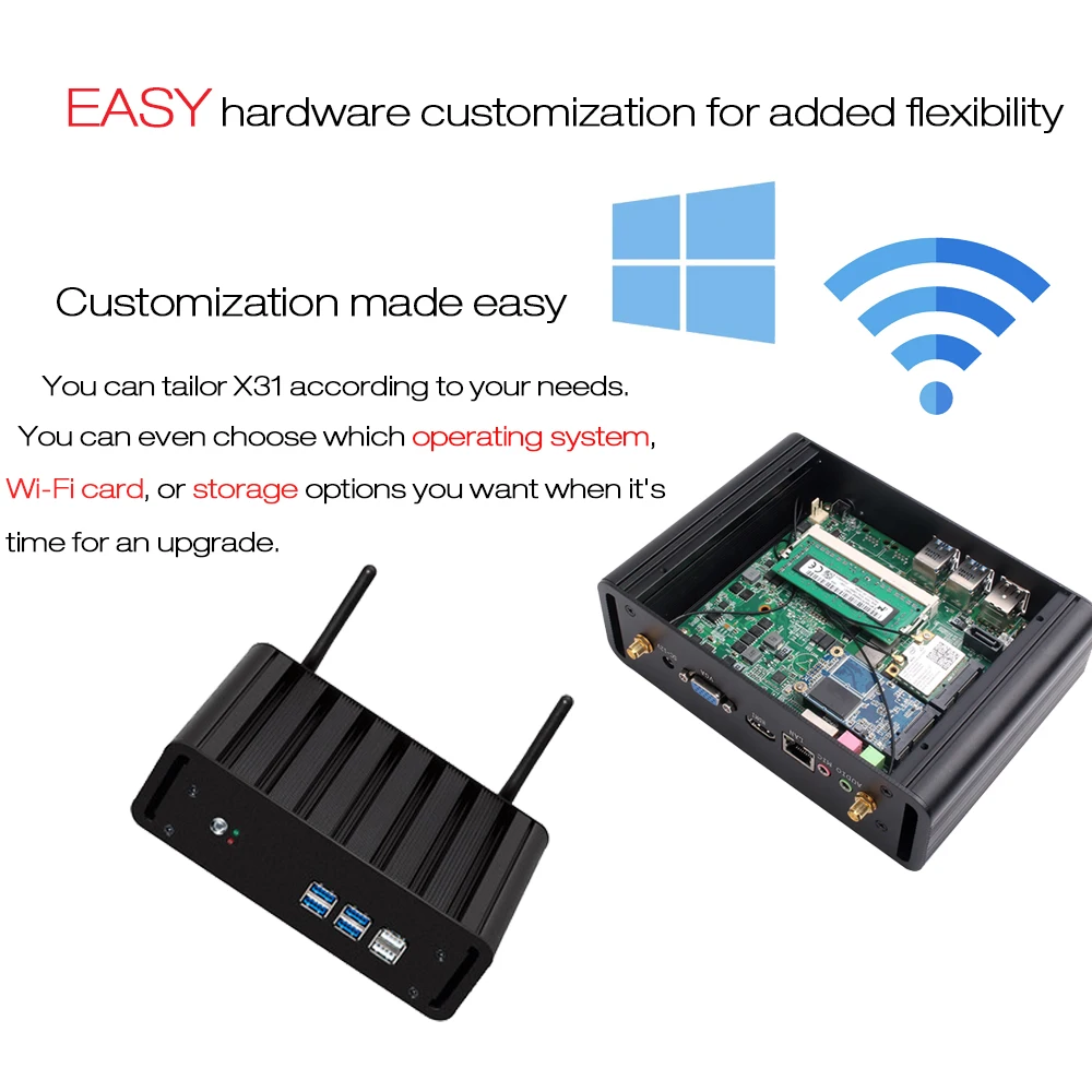 XCY 7 поколения процессора mini pc win10 Core I5 7200U ddr3 8 gb игровой компьютер