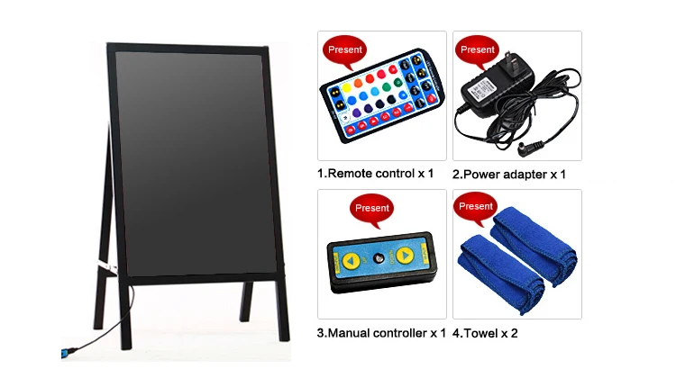 Super slim transparent panel led neon drawing board