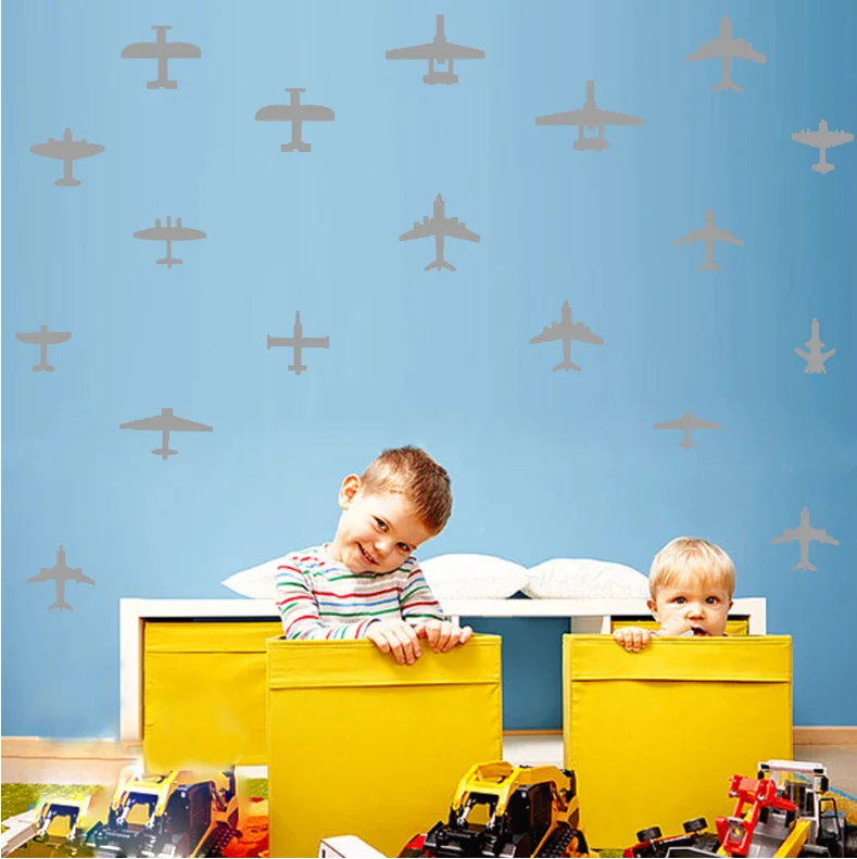 Airplanes Wall Sticker 24 Vinyl Paper Material Home Decoration for Nursery