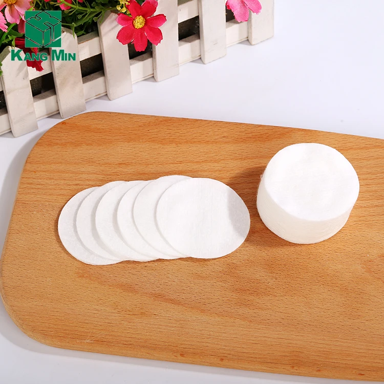 Disposable Skin Care Round Make up Soft Facial Cosmetics Cotton Pads Pure Cotton Plain Eco Friendly Cotton Pads Zhejiang Jinhua