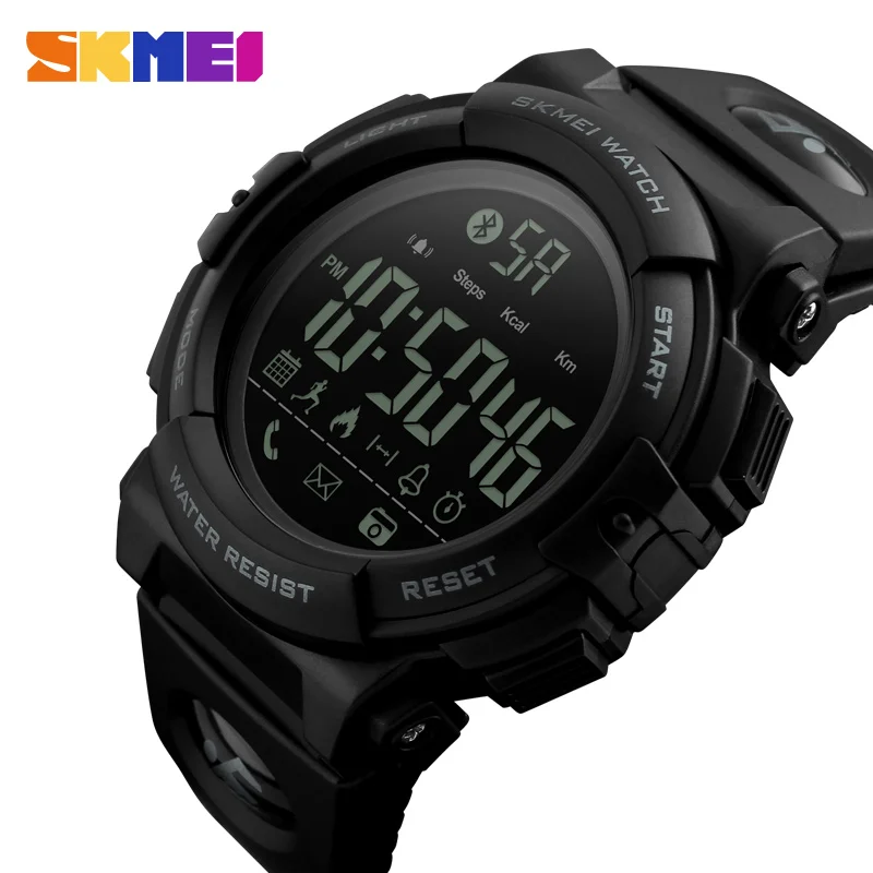New arrival SKMEI 1303 relojes inteligentes sport waterproof 3D pedometer smart digital wrist watch