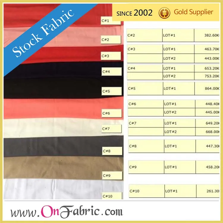 Ткань большой выбор подержанных машин: 30 искусственный шелк полиэстер спандекс однотонный окрашенная тканая ткань из 150 см 190GSM