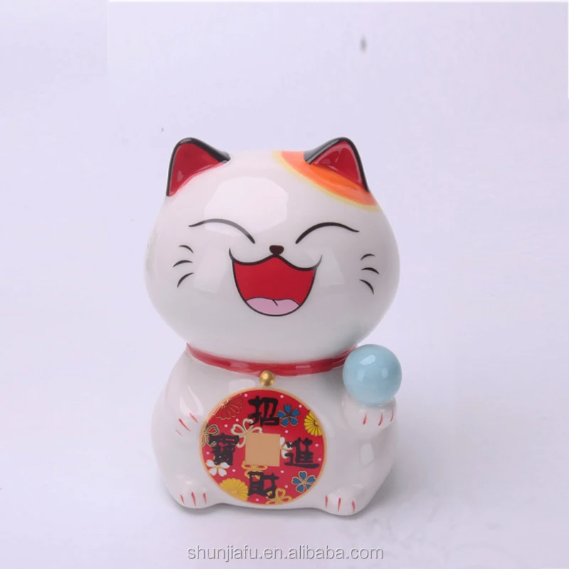 Ручная роспись мультяшный Кот керамическая копилка подарки Копилка