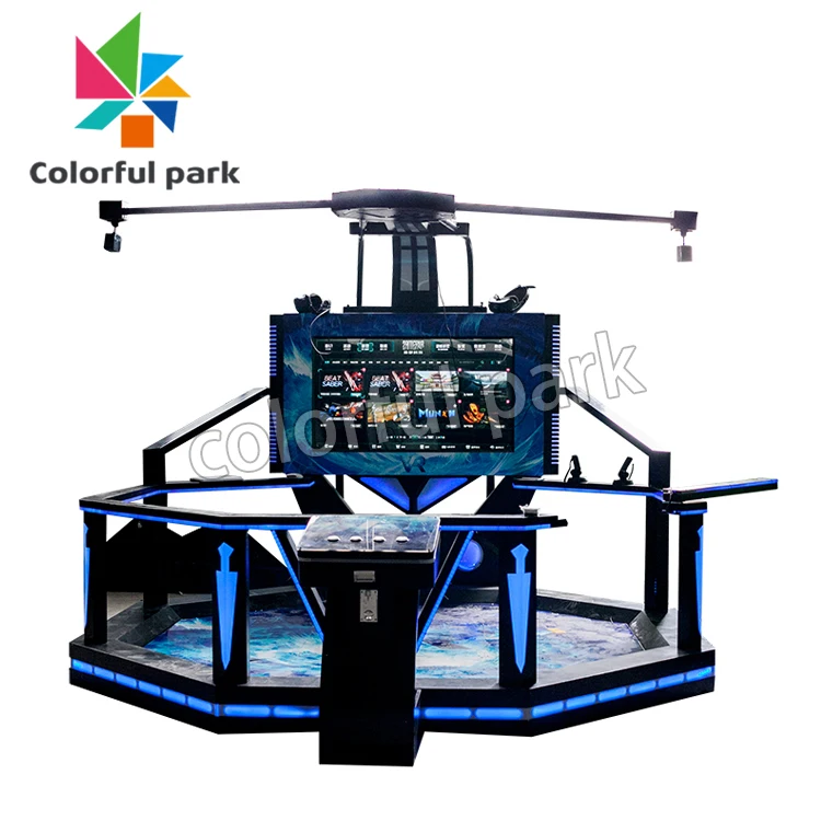 Colorful Park 9d Vr Standing up and Down Battle Gun Shooting Game Simulators for 2 Players Machine