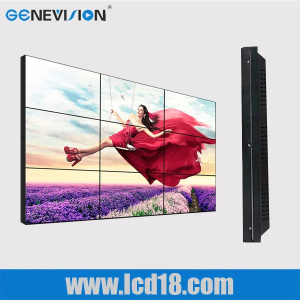 ultra-thin seamless 3x3 55 inch indoor 3D LCD Wall Panel 1080P Screen flexible mount video wall