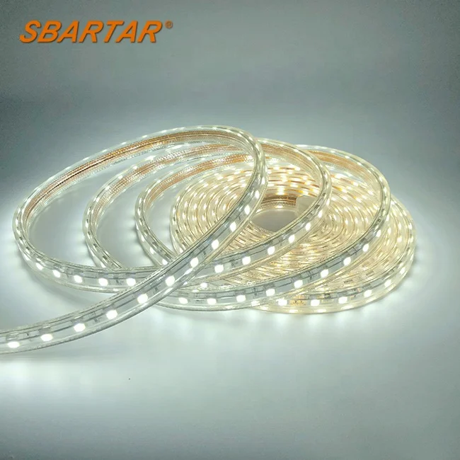 Новый продукт украшение для дома 220 В 14 4 Вт 5050 светодиодные ленты 60 светодиодов/метр веревка белый свет гибкая светодиодная лента
